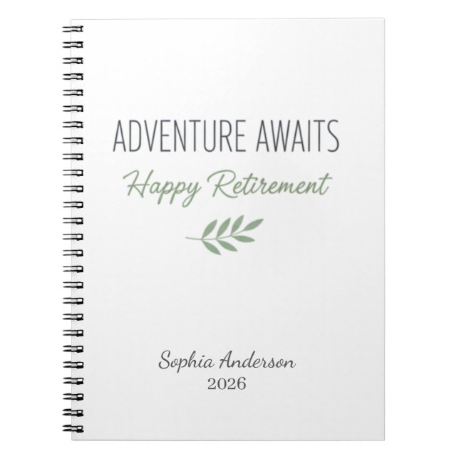 Adventure Awaits Retirement Personalized Notizblock (Vorderseite)