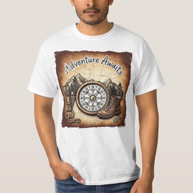 Adventure Awaits T - Shirt (Vorderseite)