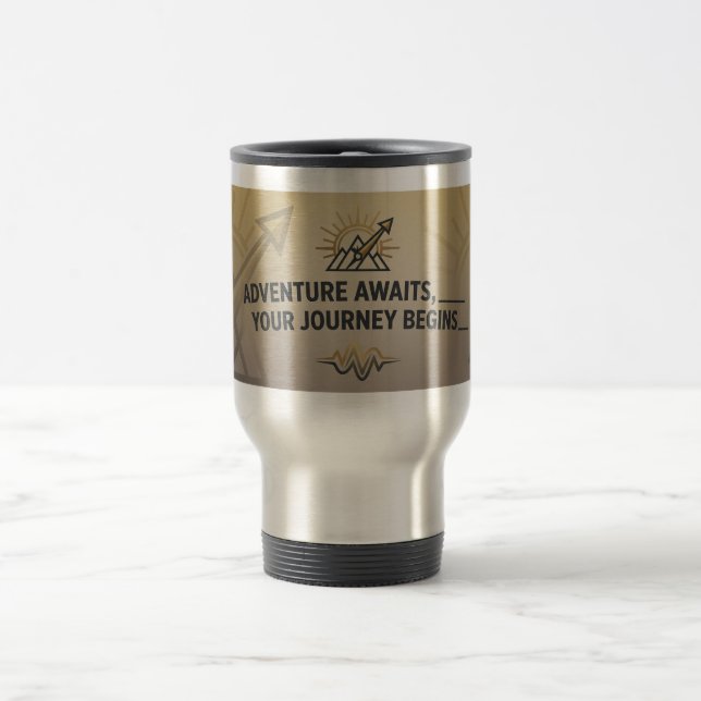 Adventure Awaits Travel Mug – Customizable Gift (Centre)