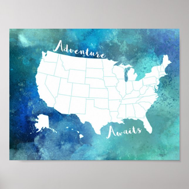 Adventure Awaits United States Poster (Vorne)