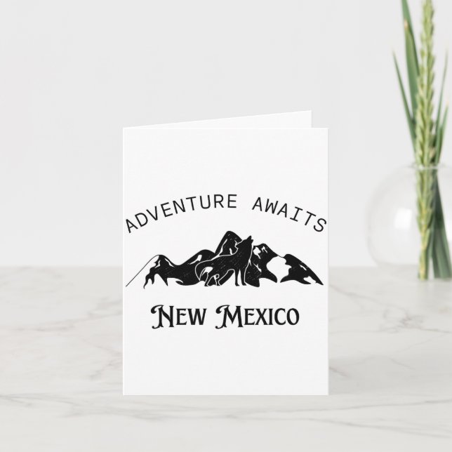 Adventure Awaits Vacation Travel New Mexico  Karte (Vorderseite)