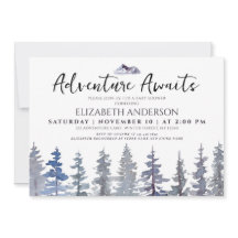 Adventure Awaits Winter Forest Baby Shower