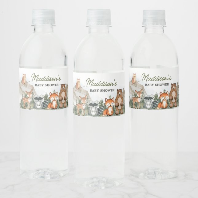 Adventure Awaits Woodland Baby Shower (Flaschen)