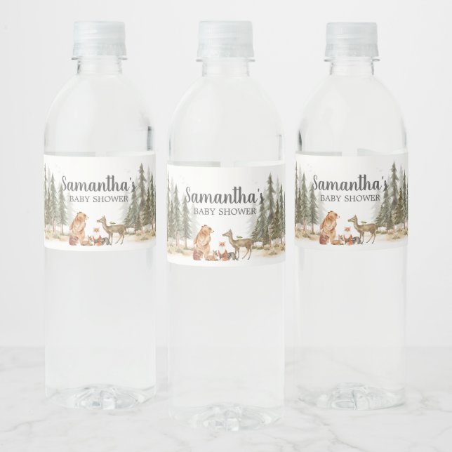 Adventure Awaits Woodland Baby Shower (Flaschen)
