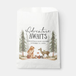 Adventure Awaits Woodland Baby Shower Geschenktütchen