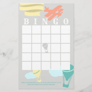 Adventure Baby Shower Bingo Briefpapier