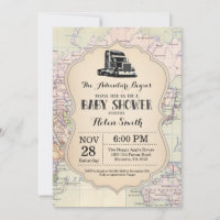Adventure Baby Shower Einladung Karte Reisen Welt