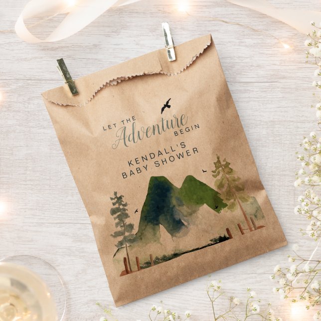 Adventure Baby Shower Geschenktütchen (Ausgeschnitten)
