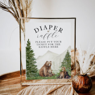 Adventure Baby Shower Woodland Windpreisraffinerie Poster