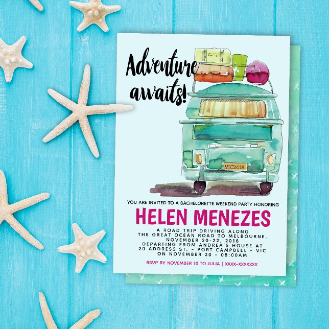 Adventure Bachelorette Weekend Einladung (Von Creator hochgeladen)