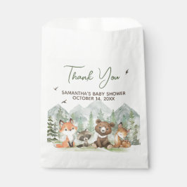 Adventure Begin Woodland Animals Baby Shower Geschenktütchen