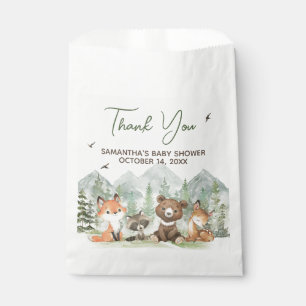 Adventure Begin Woodland Animals Baby Shower Geschenktütchen