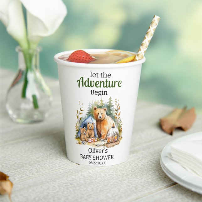 Adventure Begin Woodland Babydusche Pappbecher (Von Creator hochgeladen)