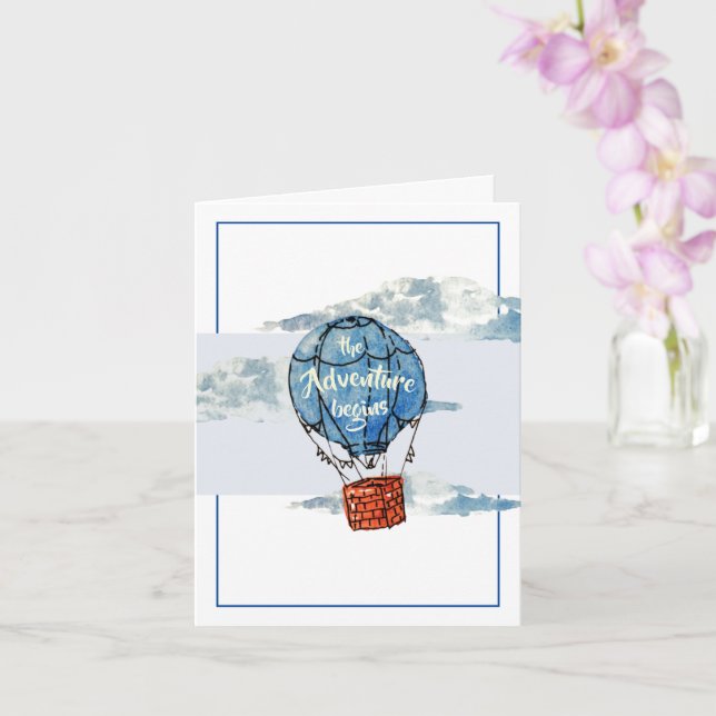 Adventure beginnt Glückwunsch Grußkarte Karte (Orchidee)