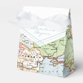 Adventure Beginnt Party Shower Travel Weltkarte Geschenkschachtel