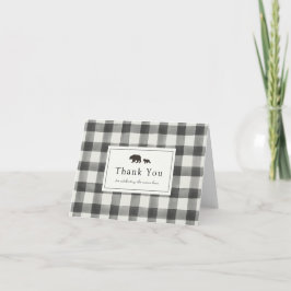 Adventure Begins Bear Baby Dusche Kariert Danke