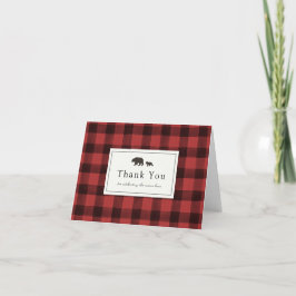 Adventure Begins Bear Baby Dusche Kariert Danke
