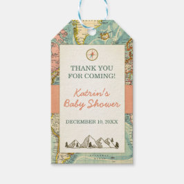 Adventure Begins Dankeschön Tags World Map Orte Geschenkanhänger