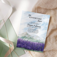 Adventure Begins Mountain Lavender Couples Dusche