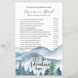 Adventure Begins Wald Baby Shower Game