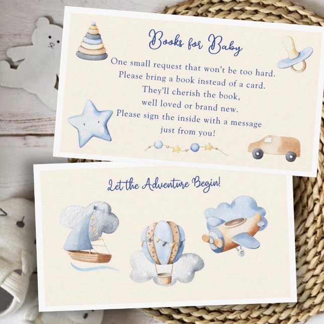 Adventure Boy Baby Toy Babydusche Buchungsanfrage Begleitkarte (Von Creator hochgeladen)