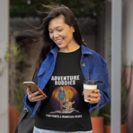 Adventure Buddies Dog Hiking & Mountain Sunset T-Shirt