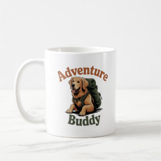 Adventure Buddy Golden Retriever Hiking Dog Coffee Kaffeetasse