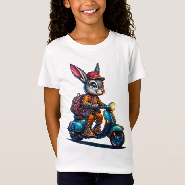 Adventure Bunny Girl's T-Shirt  (Vorderseite)