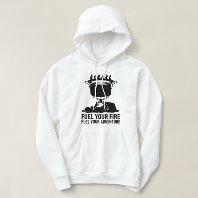 Adventure Camping Cooking Fire Grafik Design Hoodie (Design vorne)