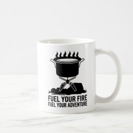 Adventure Camping Cooking Fire Grafik Design Kaffeetasse