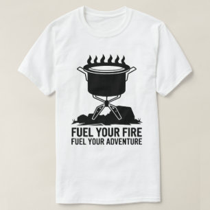 Adventure Camping Cooking Fire Grafik Design T-Shirt