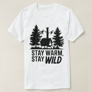 Adventure Camping Wood Stove Kabine Kunstwerk T-Shirt