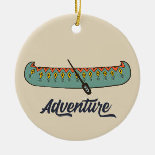 Adventure Canoe Keramik Ornament