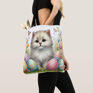 Adventure Cat Tote Bag - Aquarellgestaltung Tasche