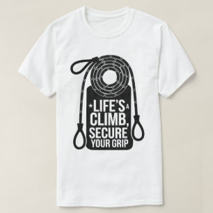 Adventure Climbing Quote Bold Rope Typografie T-Shirt