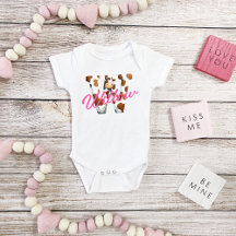 Adventure Cow Letter W Baby Outfit mit Individuell