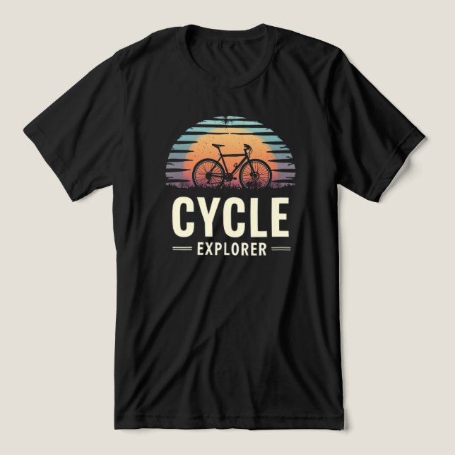 Adventure Cycle Lover Quote"Cycle Explorer" Tri-Blend Shirt (Design Vorderseite)