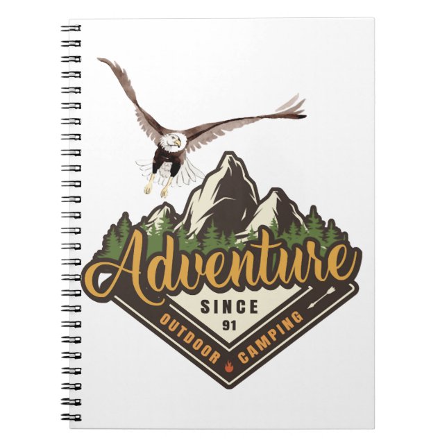 Adventure Eagle Wandern Notizblock (Vorderseite)