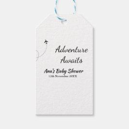 Adventure erwartet Babydusche hinzufügen Name Datu Geschenkanhänger