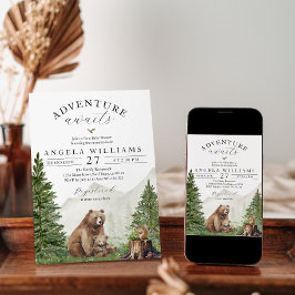 Adventure erwartet neutrale Baby-Dusche für Gender Einladung