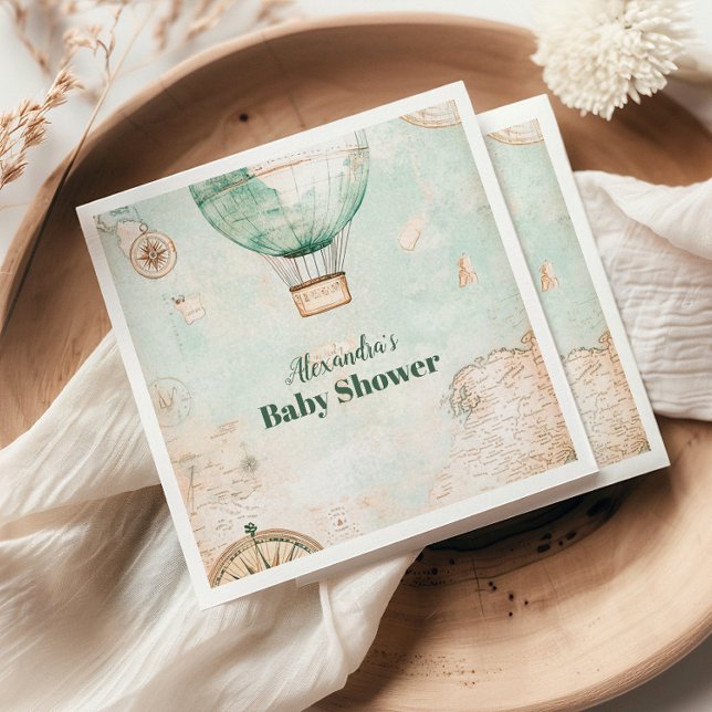 Adventure erwartet neutrale Baby-Dusche für Gender Serviette (Von Creator hochgeladen)