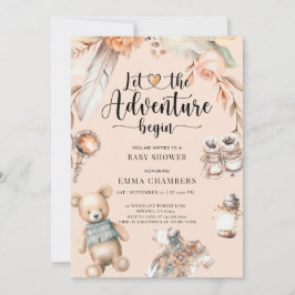 Adventure fängt Boho Baby Shower Gender Neutral an Einladung