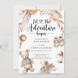 Adventure fängt Boho Baby Shower Gender Neutral an Einladung