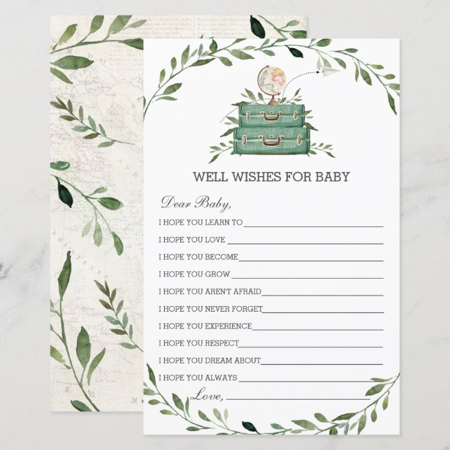 Adventure fängt Luggage Green Wünsche für Baby an (Vorne/Hinten)