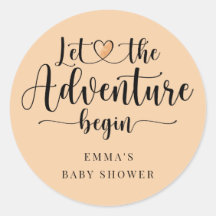 Adventure fängt Pink Heart Baby Shower an