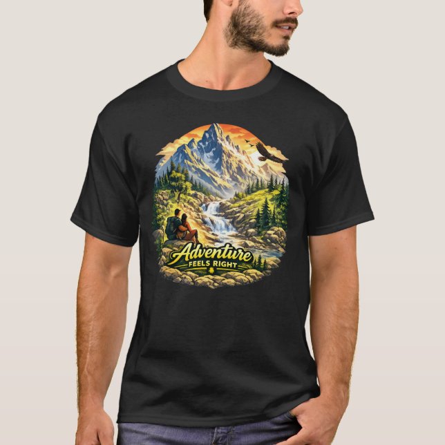 Adventure Feels Right Vacation Shirt USA (Vorderseite)