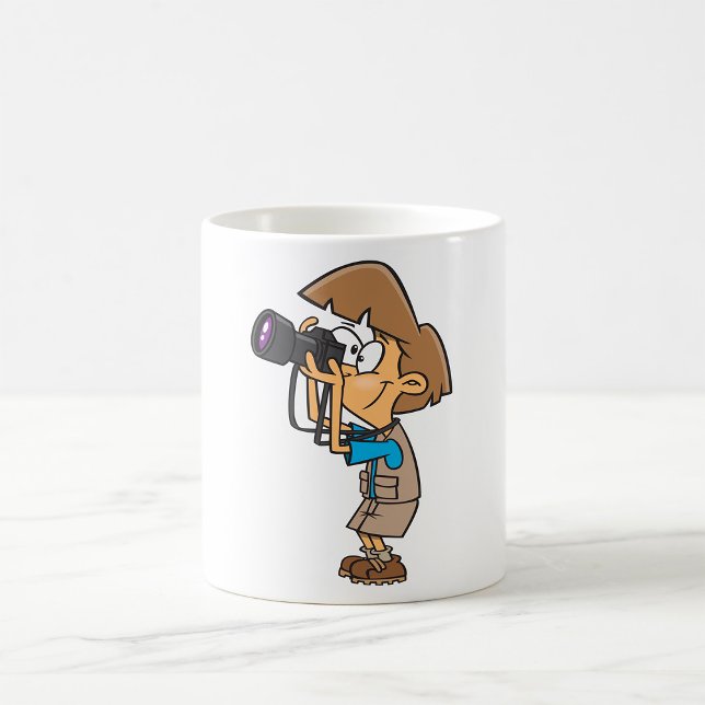 Adventure Fotograf Junge mit Kamera Kaffeetasse (Von Creator hochgeladen)