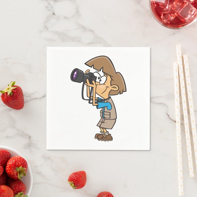 Adventure Fotograf Junge mit Kamera Serviette (Von Creator hochgeladen)