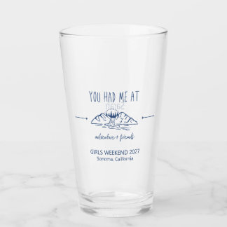 Adventure + Friends Girls Weekend Benutzerfreundli Glas