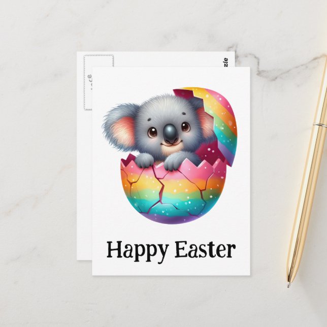 Adventure Funny Niedlich East Baby Koala Bear Postkarte (Vorderseite/Rückseite Beispiel)